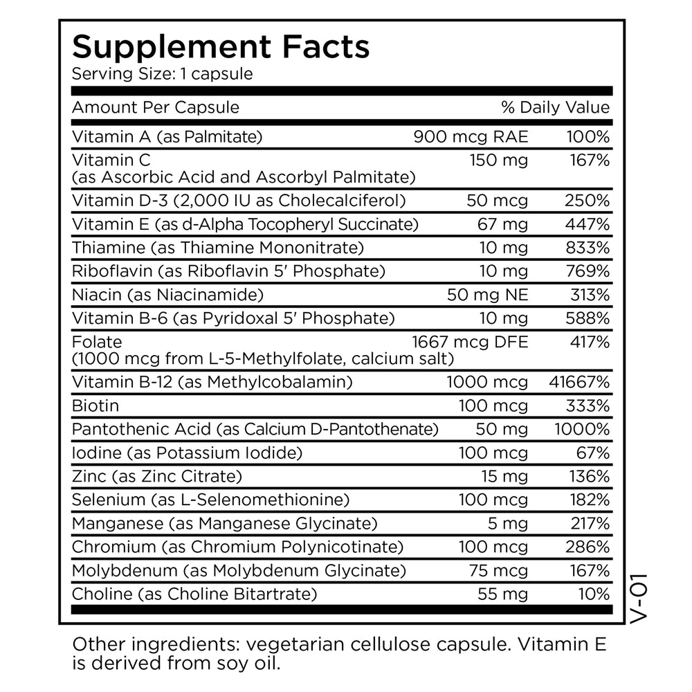 Multivitamin + 1 mg L-Methylfolate